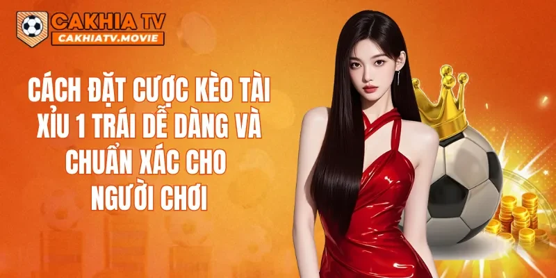 Cách đặt cược kèo tài xỉu 1 trái dễ dàng và chuẩn xác cho người chơi