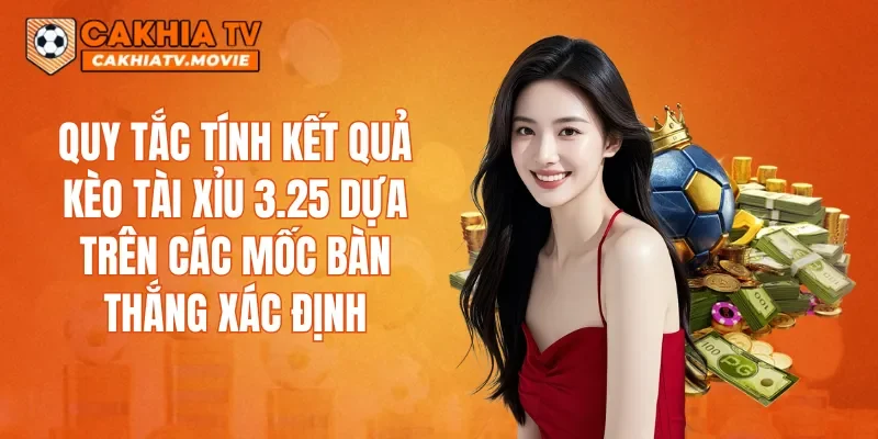 Quy tắc tính kết quả kèo tài xỉu 3.25 dựa trên các mốc bàn thắng xác định