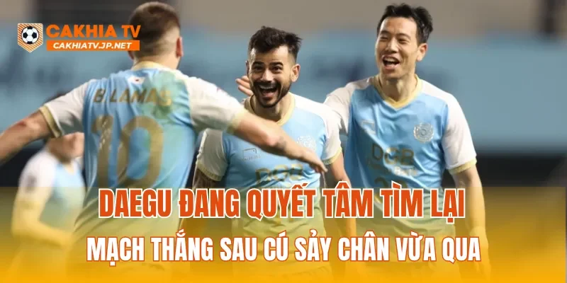 Daegu đang quyết tâm tìm lại mạch thắng sau cú sảy chân vừa qua