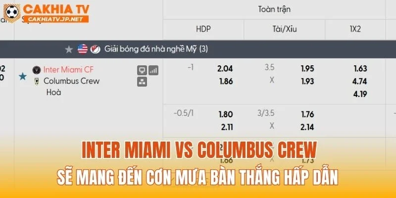 Inter Miami vs Columbus Crew sẽ mang đến cơn mưa bàn thắng hấp dẫn