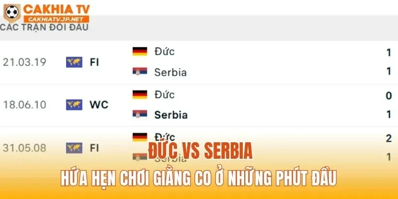 Đức vs Serbia hứa hẹn chơi giằng co ở những phút đầu