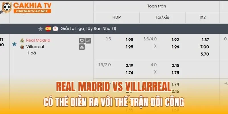 Real Madrid vs Villarreal có thể diễn ra với thế trận đôi công